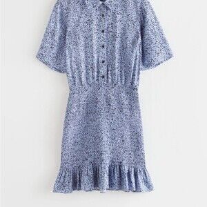 Smocked Mini Shirt Dress